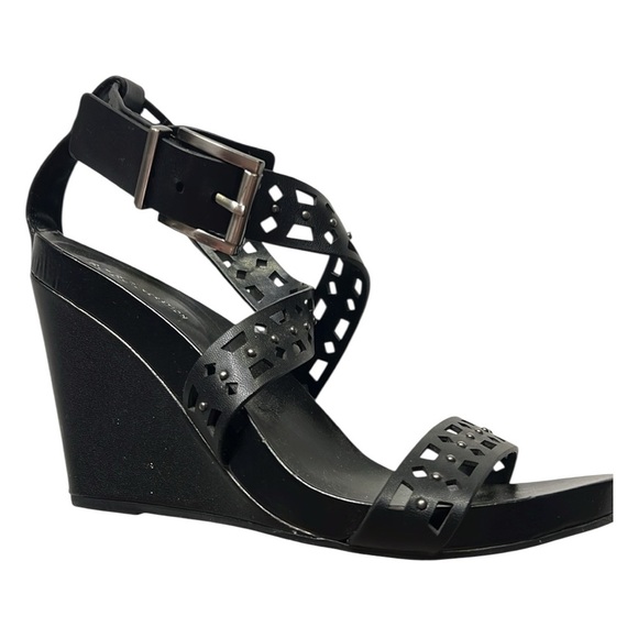 BCBGeneration Leather Wedge Sandals - Picture 1 of 4